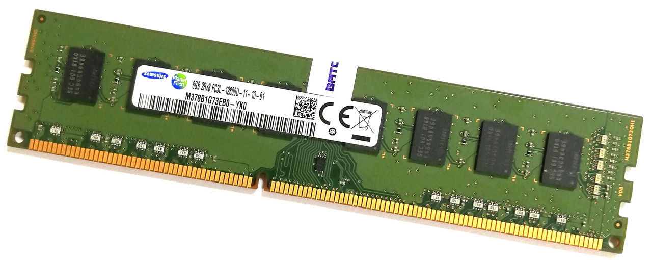 Оперативна пам'ять для комп'ютера Samsung DDR3L 8Gb 1600MHz PC3L-12800U 2R8 CL11 (M378B1G73EB0-YK0) Б/В