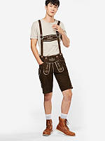 Мужские Ле́дерхозе -короткие кожаные штаны 'Tegernsee K13' темно-коричневого цвета