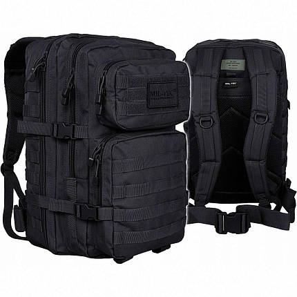 Рюкзак тактичний Mil-Tec assault pack чорний великий 36л, фото 2