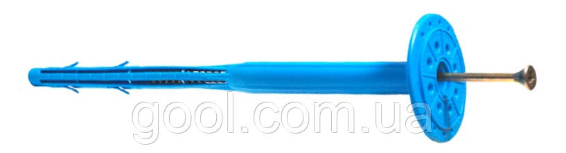 Дюбель LX StarFix який вкручується з шурупом для пінопласту та мінеральної базальтової вати 10х180 мм в упаковці 100 штук, фото 1