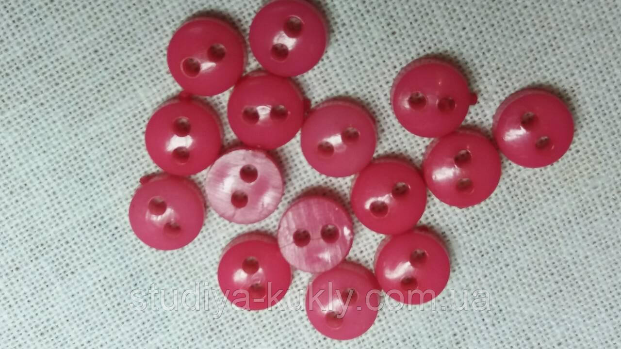 Гудзик для ляльок міні 6 мм. Відтінок рожевого. № 6.41, фото 1