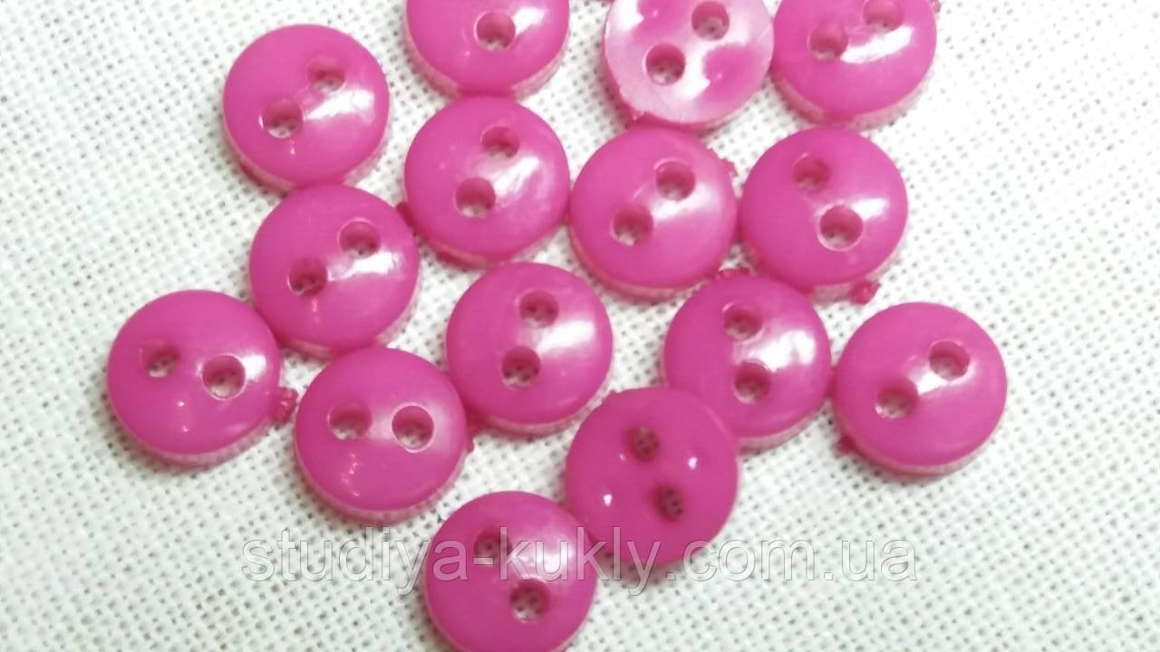 Гудзик для ляльок міні 6 мм. Відтінок рожевого. № 6.46, фото 1