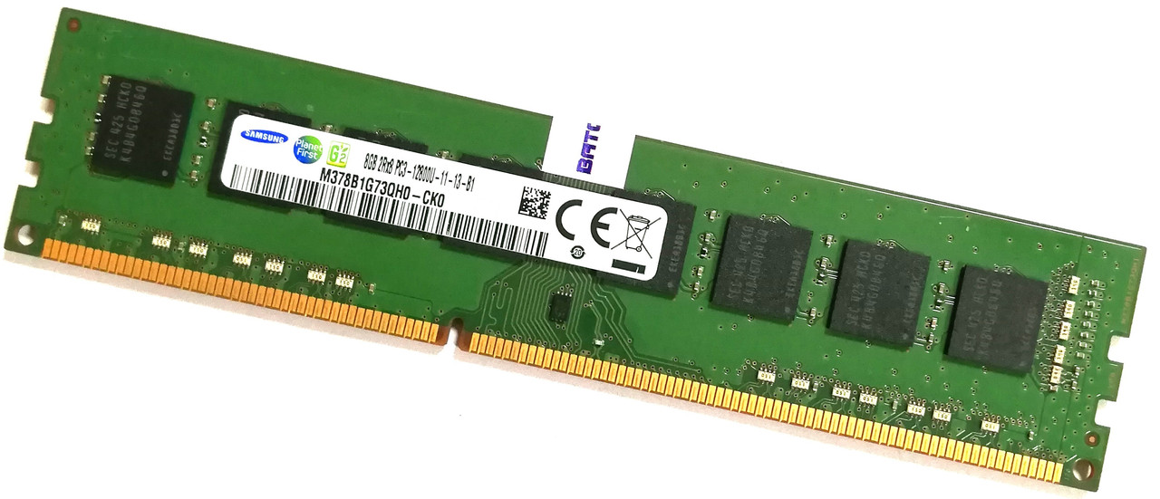 Оперативна пам'ять для комп'ютера Samsung DDR3 8Gb 1600MHz PC3-12800U 2R8 CL11 (M378B1G73QH0-CK0) Б/В