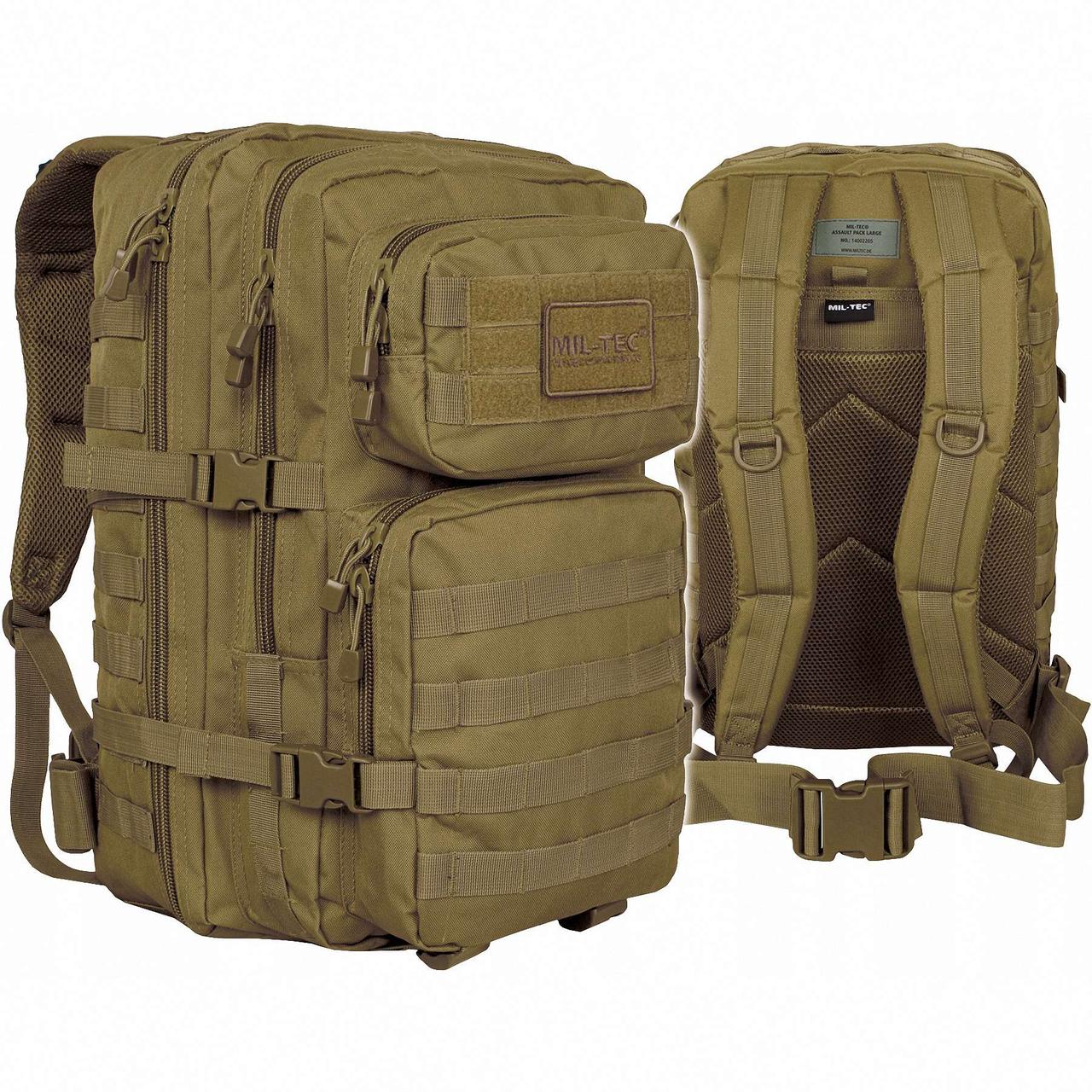 Рюкзак тактичний Mil-Tec assault pack койот великий 36л