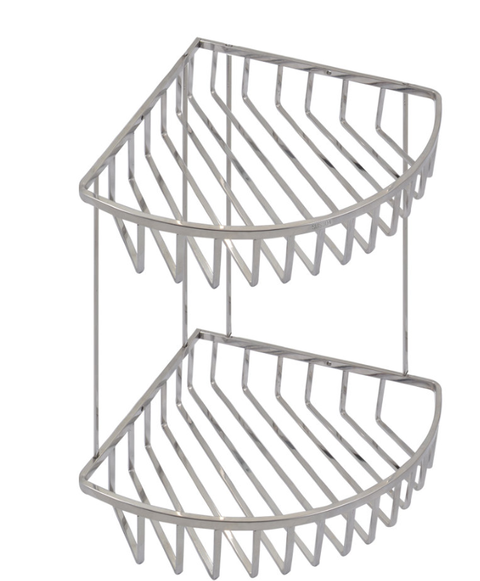 Полиця у ванну 2 яруси нержавіюча сталь