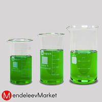 Склянка термостійкий високий 1000 мл + 2000 мл + 3000 мл, склянка лабораторна, склянка хімічна