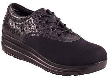 Ортопедичні туфлі жіночі на шнурках чорні 17-014  41 розмір