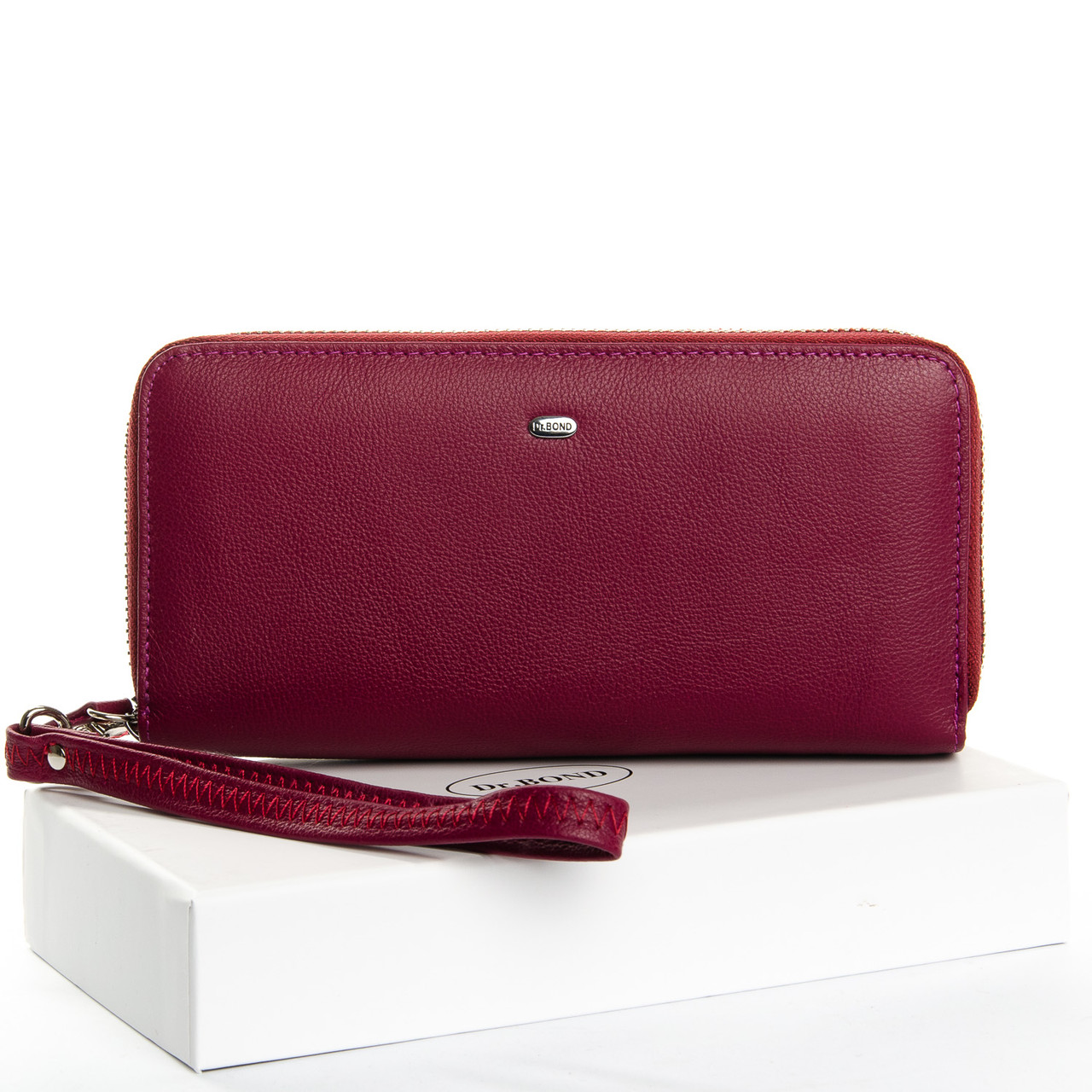 Кошелик жіноча шкіряна Classic DR. BOND W39-3 purple-red, фото 1