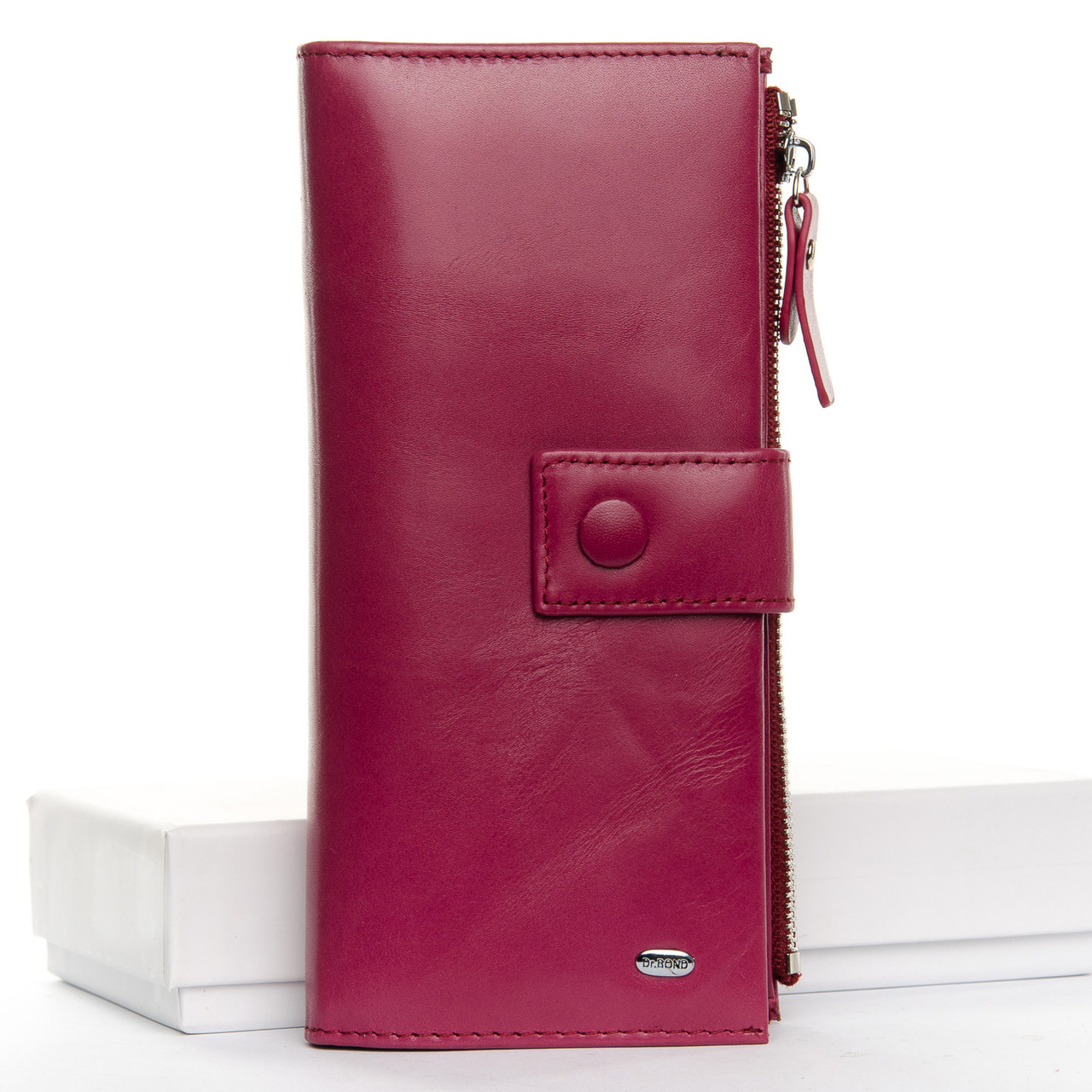 Кошелик жіноча шкіряна Classic DR. BOND WMB-1 purple-red
