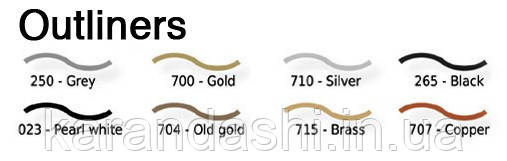 Контур для вітражного розпису Cern'Colours Vitrail #700 Gold (Золото), 20мл Lefranc & Bourgeois, фото 2