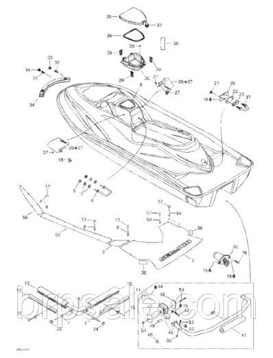 Бічна оздоблення фіолетова Sea-Doo BRP Side trim, фото 1