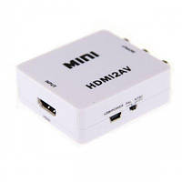 HDMI на RCA CVBS адаптер конвертер відео з аудіо 1080P HDV-610 AV-001 MHZ, білий S