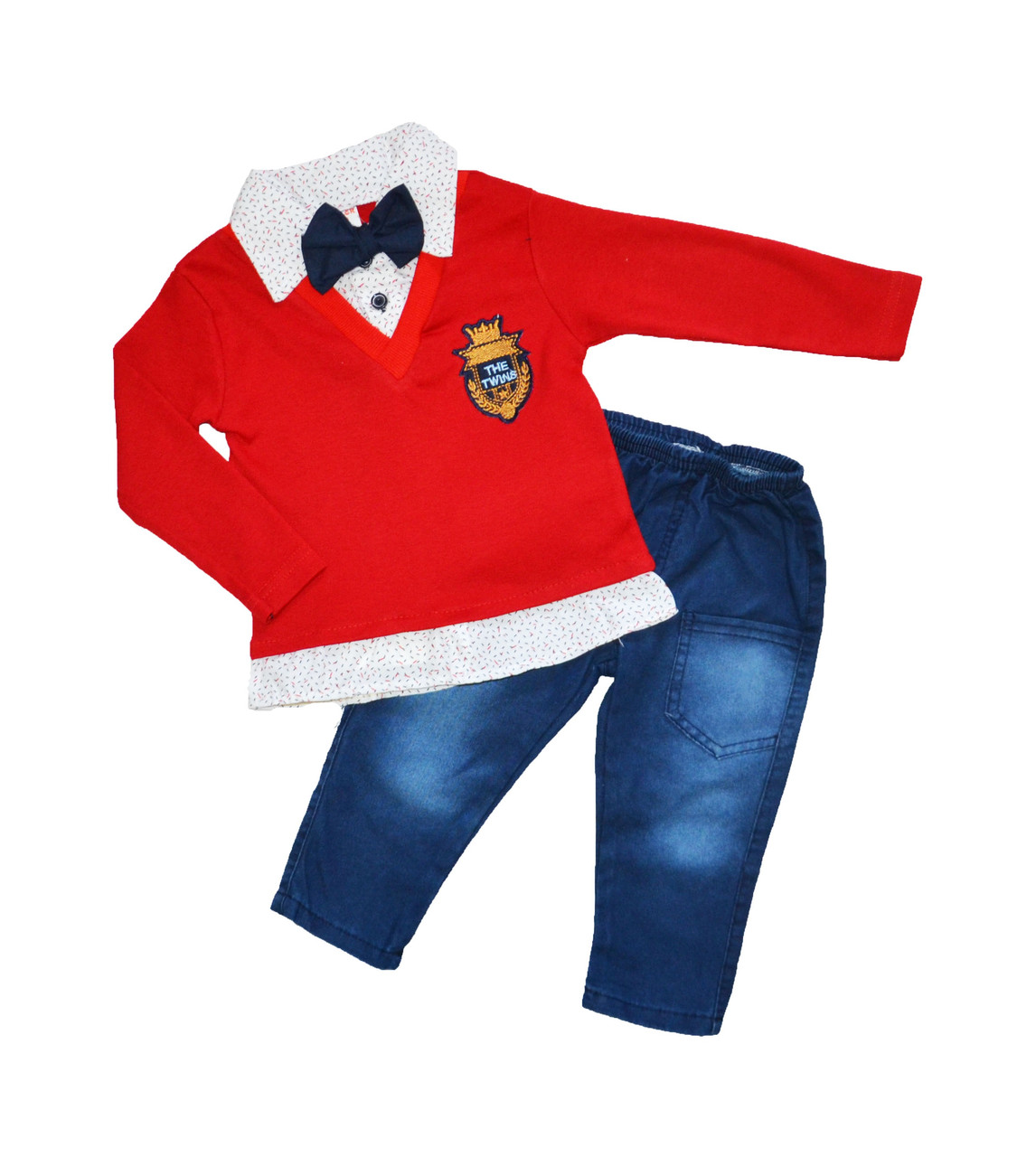 Костюм хлопчикові святковий дитячий (джинси і реглан) 74