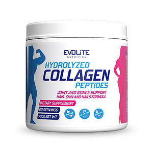 Гідролізовані колагенові пептиди Evolite Hydrolyzed Collagen Peptides 300 г