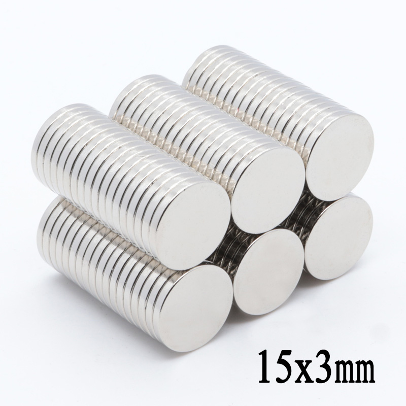 Магніт неодимовий диск магніт 15x3 мм, фото 1