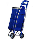 Тачка сумка на колесах кравчучка метал 94см MHZ MH-2079 Blue (SH007503), фото 2