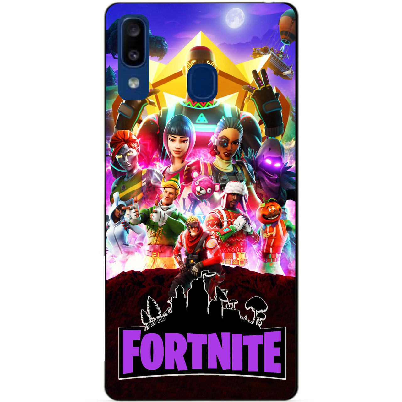 Силіконовий бампер чохол для Samsung A20 2019 Galaxy A205f з малюнком Fortnite