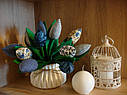 Інтер'єрні тюльпани ручної роботи з натуральних тканин, ціна за штуку, фото 5