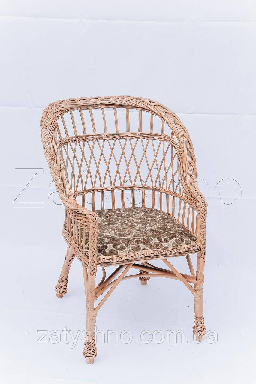 Кресло плетеное с мягкой сидушкой - фото 1 - id-p1122970975
