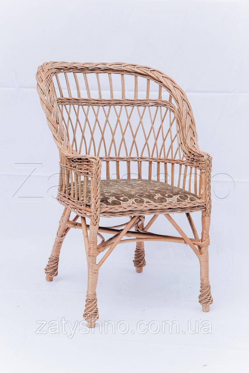 Кресло плетеное с мягкой сидушкой - фото 3 - id-p1122970975