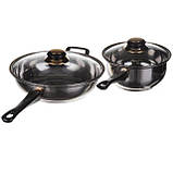 Набір каструль з кришками з 12 предметів A-plus 9036 (SH007555), фото 5