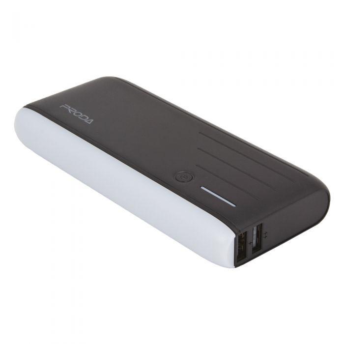 Повербанк портативний зарядний пристрій PowerBank УМБ PRODA PPL-19 12000 mAh Black (SH006712), фото 1