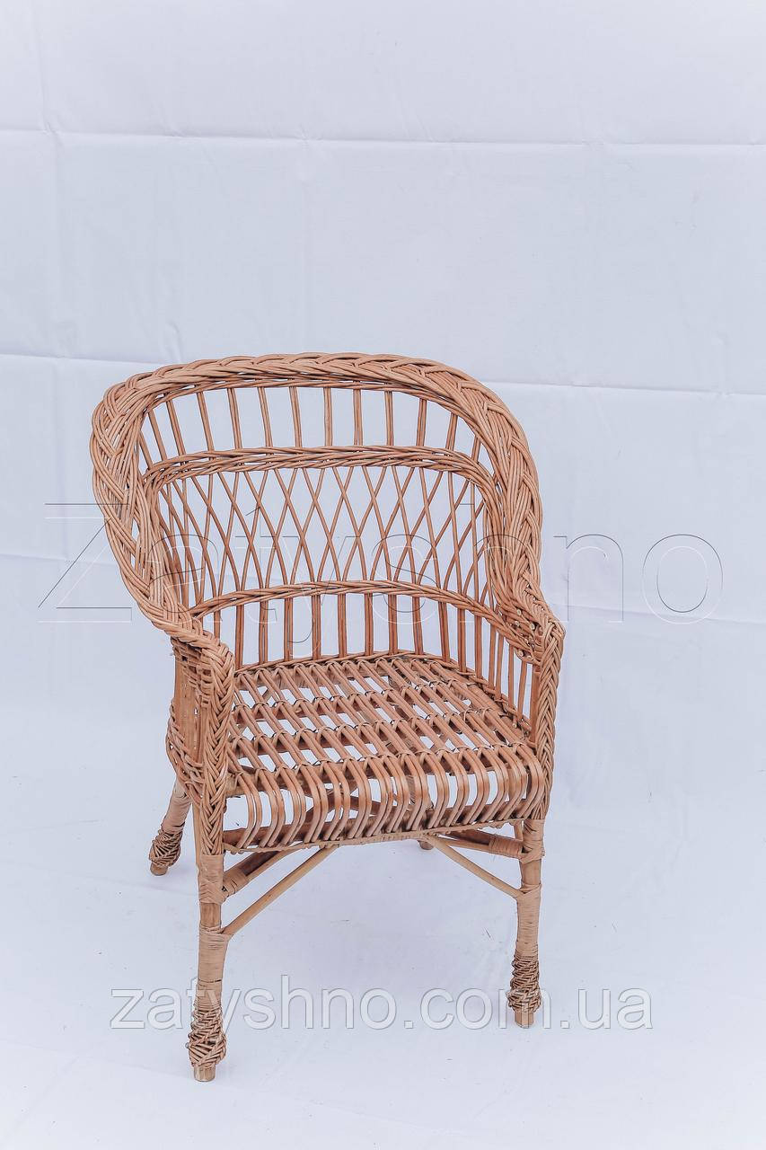 Плетеное кресло медовое | кресло плетеное для дачи | кресло плетеное медовое - фото 2 - id-p1122988512