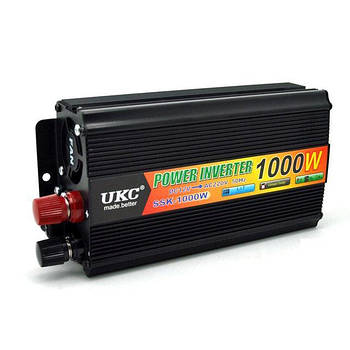 Інвертор перетворювач напруги автомобільний UKC 1000W S