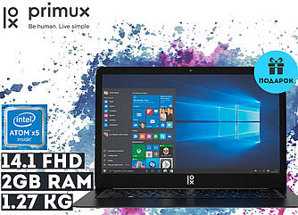 Ноутбук Primux Bioxbook 1402FX 14.1" FHD IPS (Intel Atom, 2 ГБ ОЗП, Windows 10)