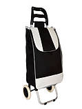 Тачка сумка на колесах кравчучка метал 94см MHZ MH-2079 Black (SH008266), фото 2