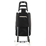 Тачка сумка на колесах кравчучка метал 94см MHZ MH-2079 Black (SH008266), фото 4