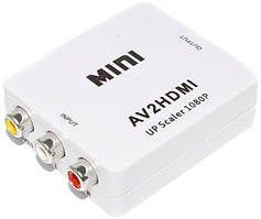 Конвертер перехідник адаптер RCA CVBS на HDMI зі звуком MHZ AV2HDMI 5028 S