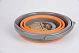 Складне відро силіконове 5л Tramp TRC-092 Orange 15072020 S, фото 3