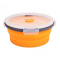 Ланч бокс контейнер з кришкою засувкою 800мл Tramp TRC-087 Orange (SH008768)