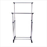 Стійка для одягу і взуття телескопічна подвійна Double pole Clothes Horse Спартак (SH008873), фото 2
