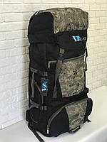 Рюкзак туристичний похідний VA T-04-9 85л, камуфляж S, фото 2