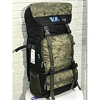 Рюкзак туристичний похідний VA T-07-9 75л, камуфляж S, фото 2