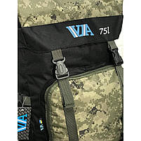 Рюкзак туристичний похідний VA T-07-9 75л, камуфляж S, фото 4