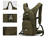 Рюкзак велосипедний туристичний TacticBag B10 олива, 15 л (SH009365), фото 2