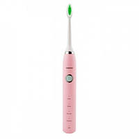 Электрическая зубная щетка Gemei GM 906 на аккумуляторе, розовая S