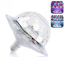 Диско куля в патрон LED UFO Bluetooth Crystal Magic Ball E27 0926, 30 світлодіодів (SH010778)