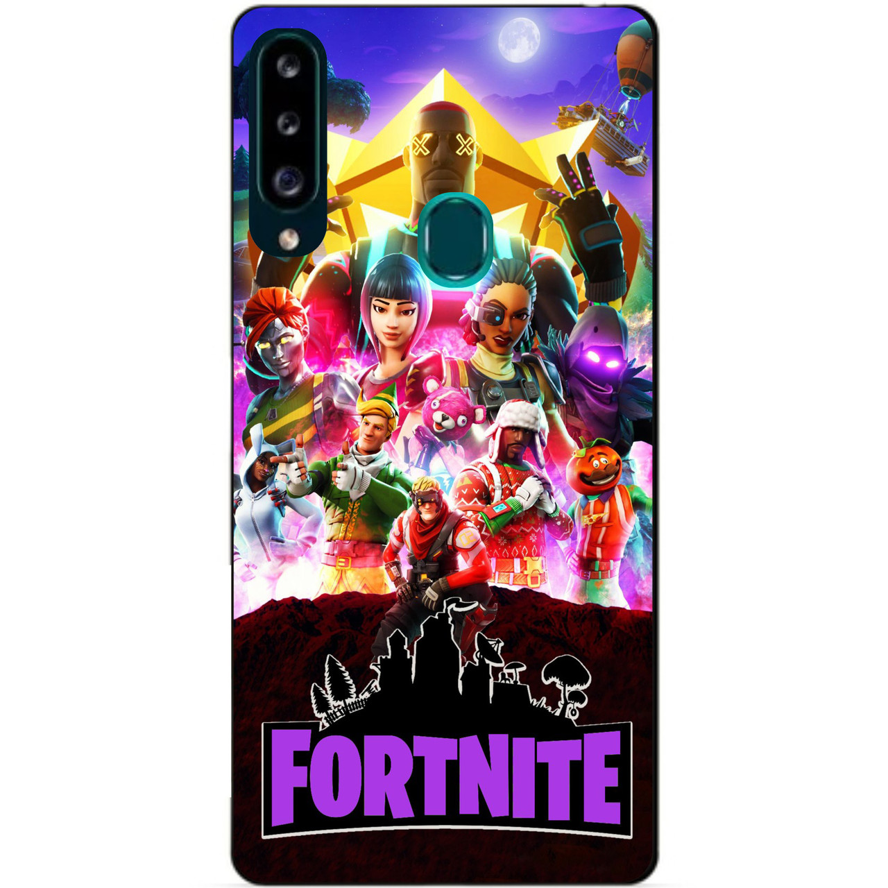 Силіконовий бампер чохол для Samsung A20s 2019 Galaxy A207f з малюнком Fortnite