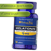 Мелатонін Puritan's Pride Melatonin 1 mg 90 таб, фото 3