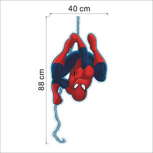 Наклейка на стіну, дитячі наклейки, стікери "Людина-павук Spider-Man" 88см*40см (лист 60*45см), фото 2