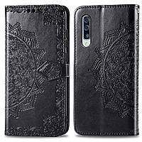 Кожаный чехол (книжка) Art Case с визитницей для Samsung Galaxy A50 (A505F) / A50s / A30s Черный