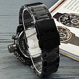 Водонепроникний електронний годинник з хронографом AMST 3003M All Black Metall оригінал, фото 4