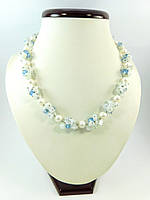 Эксклюзивное ожерелье "Голубая роса", Изысканное ожерелье из натурального камня, красивые украшения