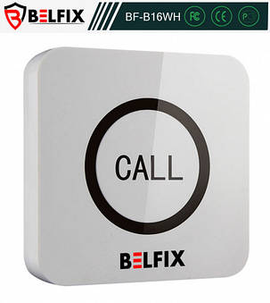 Сенсорна вологозахищена кнопка виклику офіціанта та персоналу BELFIX-B16WH, фото 2