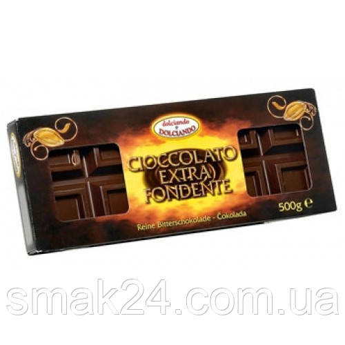 Чорний шоколад Dolciando Cioccolato Extra Fondente 500g ОПТ