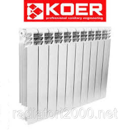 Біметалевий радіатор опалення KOER MAXI 500*120 Чехія (дві конвектори) Батареї біметал